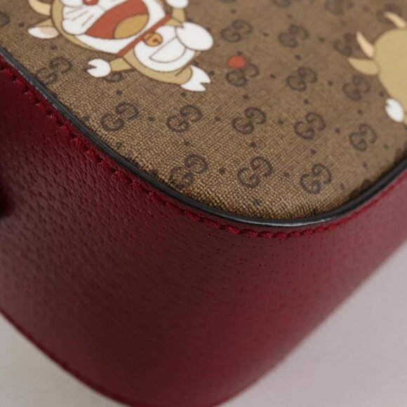 GUCCI Micro GG Supreme Doraemon Collaboration Bag PVC Beige 574886 Auth 137235M - Picture 4 of 16